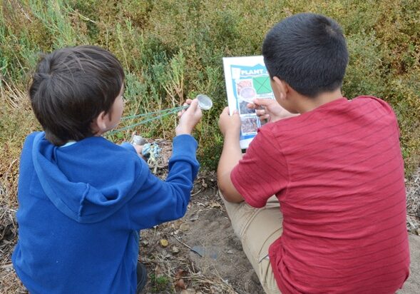 two students participating in Estuary Explorers program